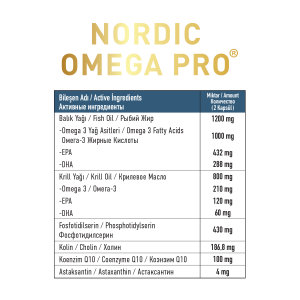 GALATA HEALTHCARE  NORDIC OMEGA PRO 30 KAPSÜL