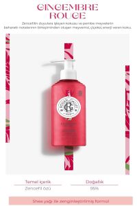 Roger&Gallet Gingembre Rouge Shea Ve Zencefil Özlü, Doğal, Canlandırıcı, 24 Saat Nemlendirici Vücut Losyonu 250ml