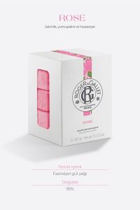 Roger&Gallet Rose Bitkisel, Doğal, Mandalina, Gül Özlü, Canlandırıcı, Parfümlü Katı Sabun 3x100gr