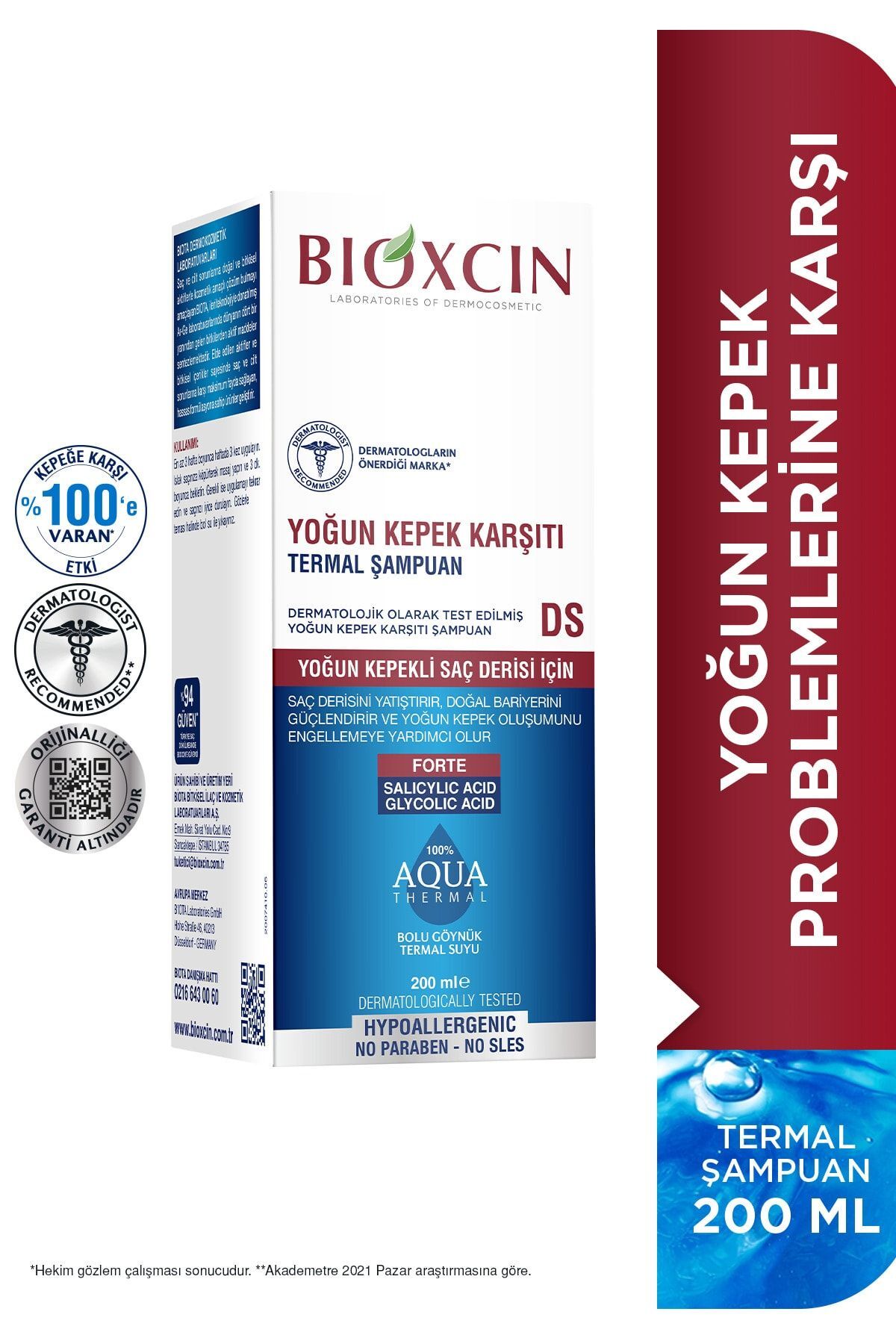 Bioxcin Aqua Thermal Ds Yoğun Kepek Karşıtı Şampuan 200 Ml
