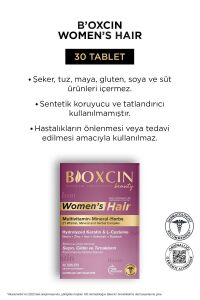 Bioxcin Womens Hair 30 Tablet - Keratin Kolajen Biotin Çinko Demir Selenyum Dul Avrat L Sistein.
