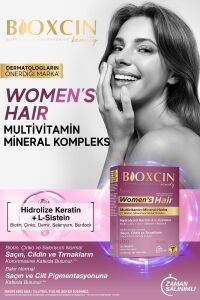 Bioxcin Womens Hair 30 Tablet - Keratin Kolajen Biotin Çinko Demir Selenyum Dul Avrat L Sistein.