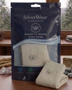 SW Daily Gümüş+Collagen Soket Çorap