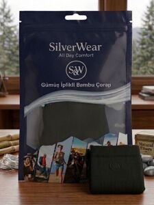 SW Bamboo+Gümüş İplikli Soket Çorap