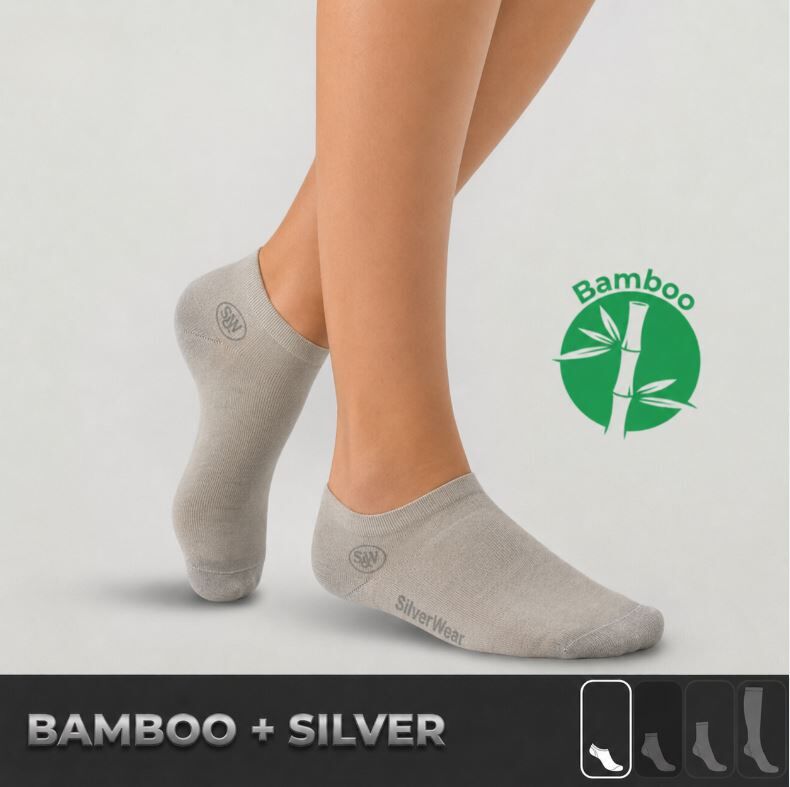 SW Bamboo Patik — Açık Gri