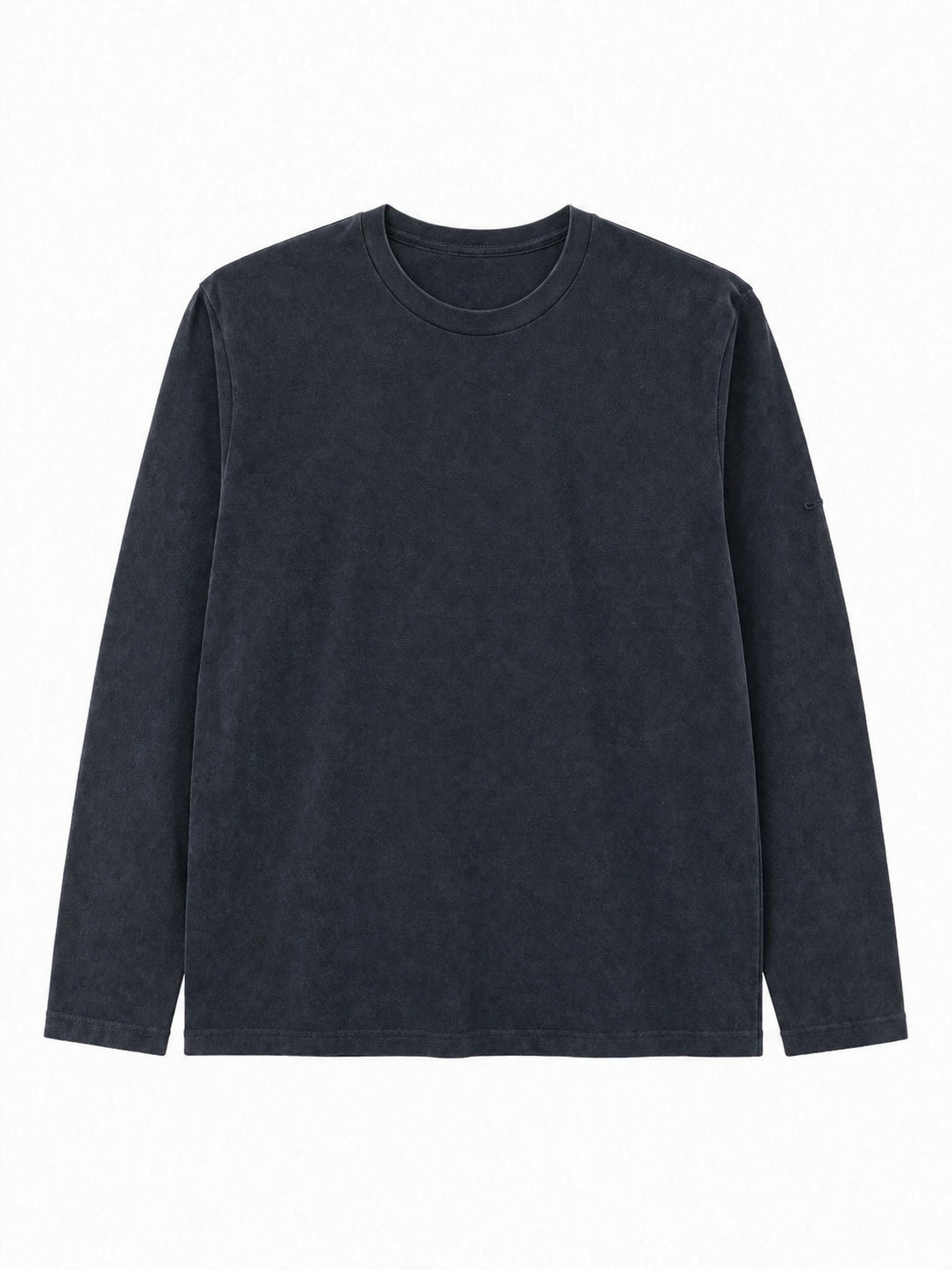 Tencel Okaliptus Lifli Premium Oversize Uzun Kollu T-Shirt - Antrasit